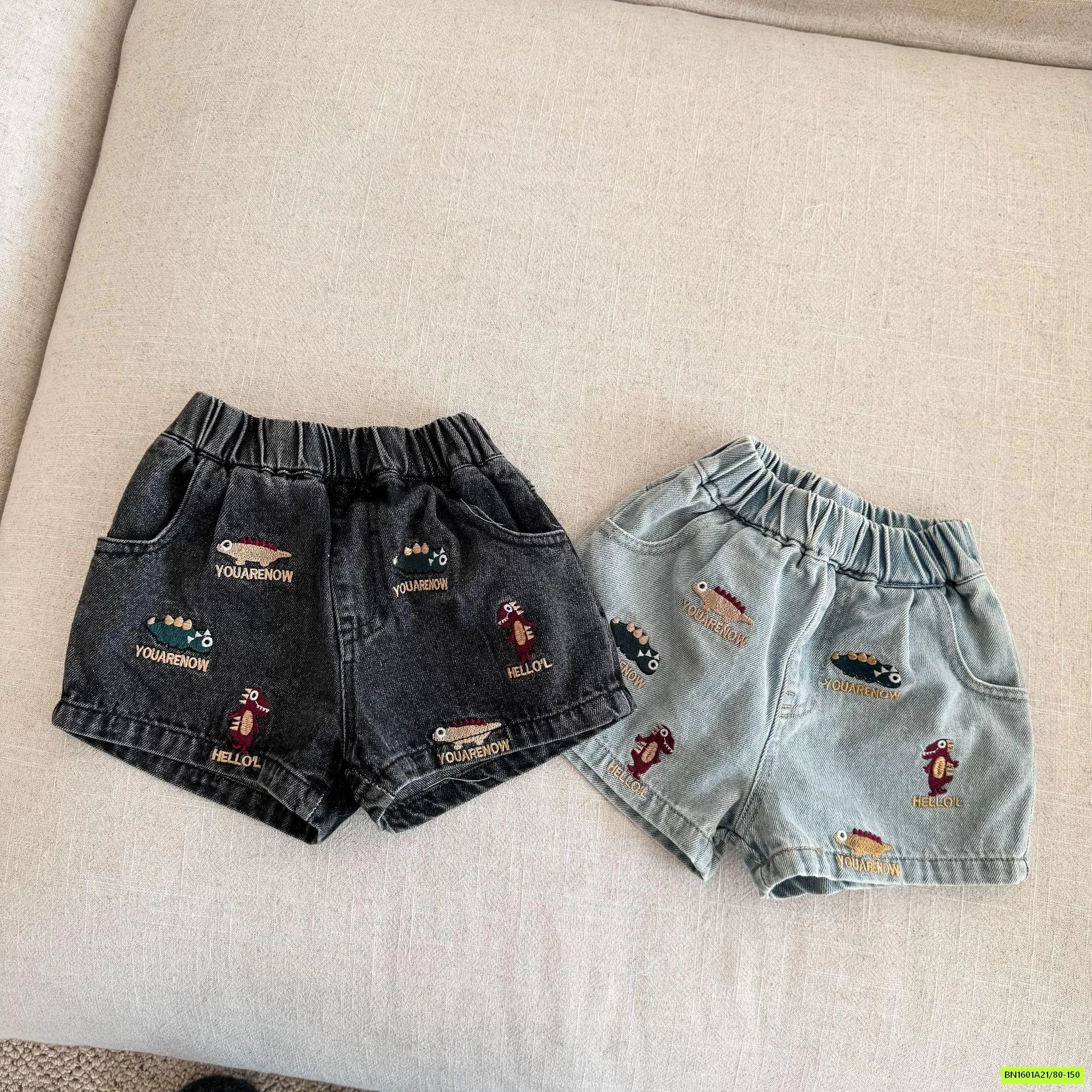 ÁO THUN XƯỚC MIX SHORT JEANS THÊU