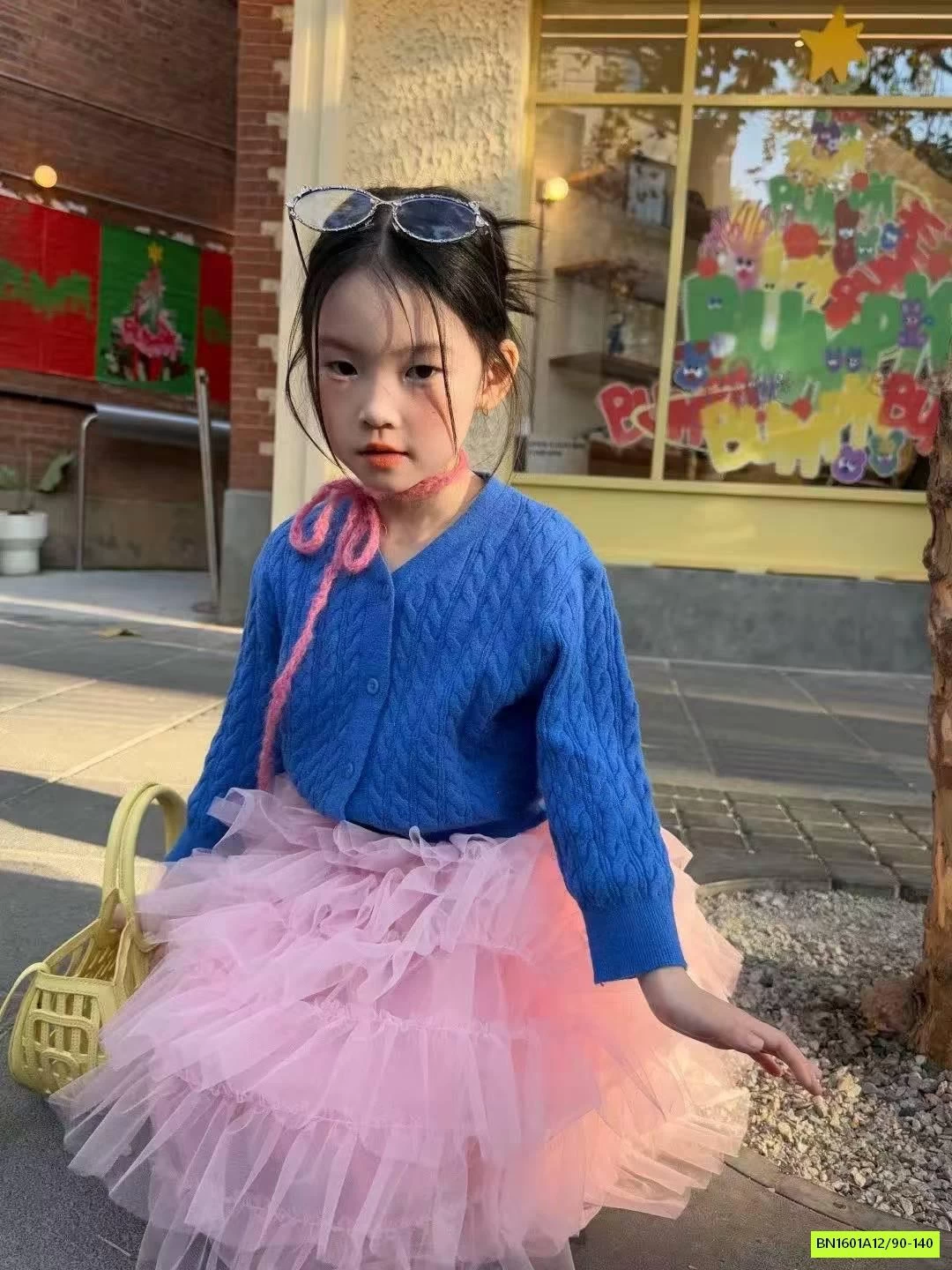 SÉT LEN XANH MIX CV TUTU HỒNG