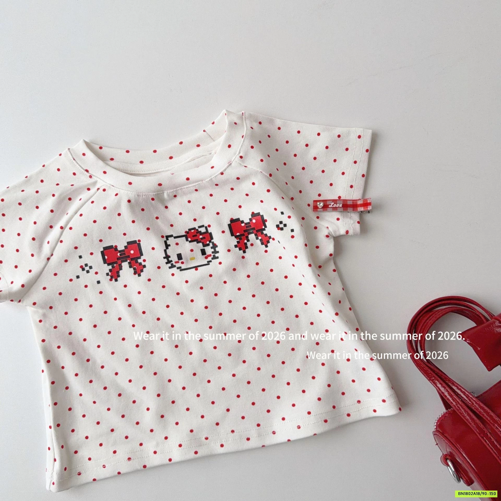 SÉT VÁY KITTY ĐỎ T&Q KIDS