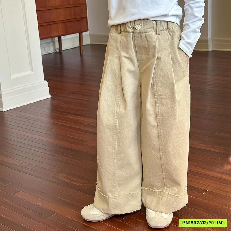 QUẦN SUÔNG GẤP GẤU GÂN TRƯỚC 24X024 AMBB