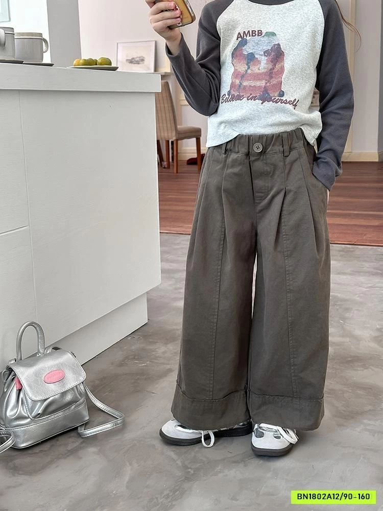 QUẦN SUÔNG GẤP GẤU GÂN TRƯỚC 24X024 AMBB