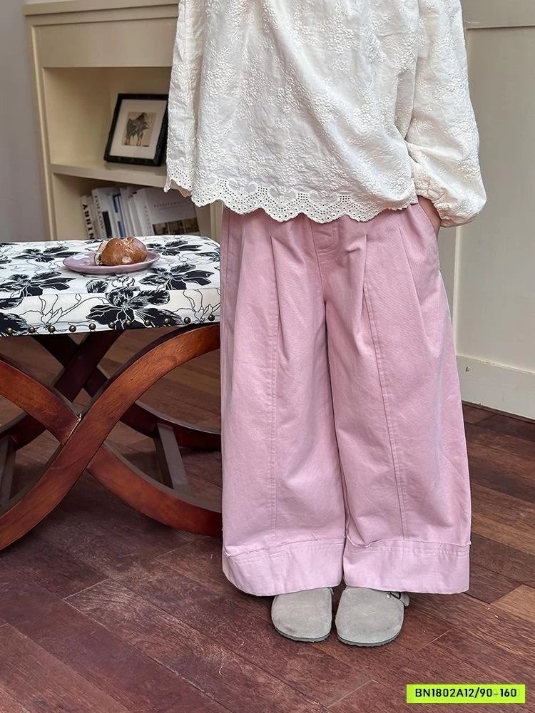 QUẦN SUÔNG GẤP GẤU GÂN TRƯỚC 24X024 AMBB