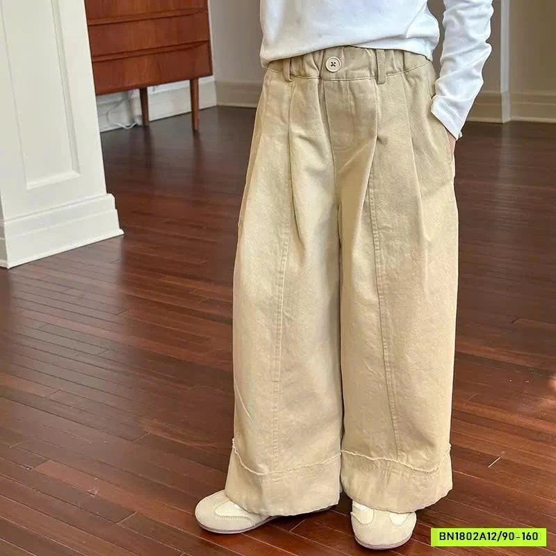 QUẦN SUÔNG GẤP GẤU GÂN TRƯỚC 24X024 AMBB