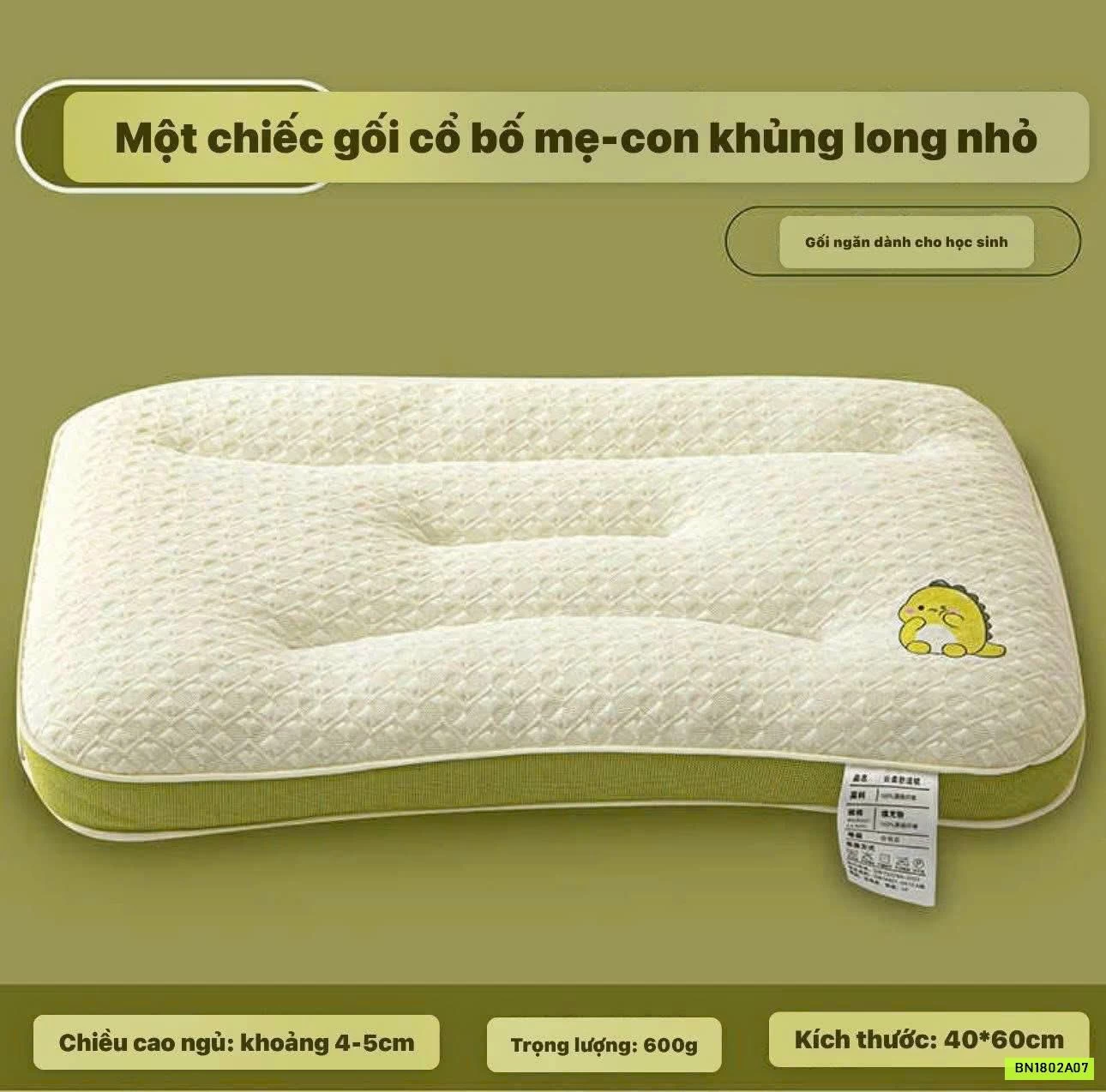 SÉT 2 GỐI KHỦNG LONG CHO BÉ