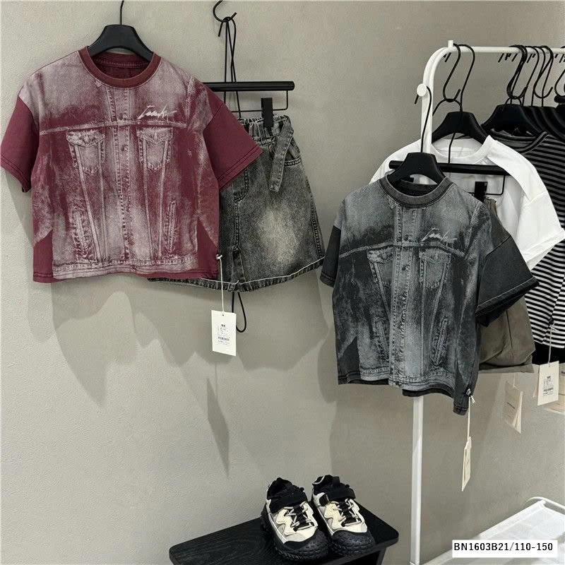 ÁO THUN LOANG GIẢ JEANS