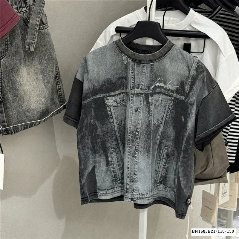 ÁO THUN LOANG GIẢ JEANS