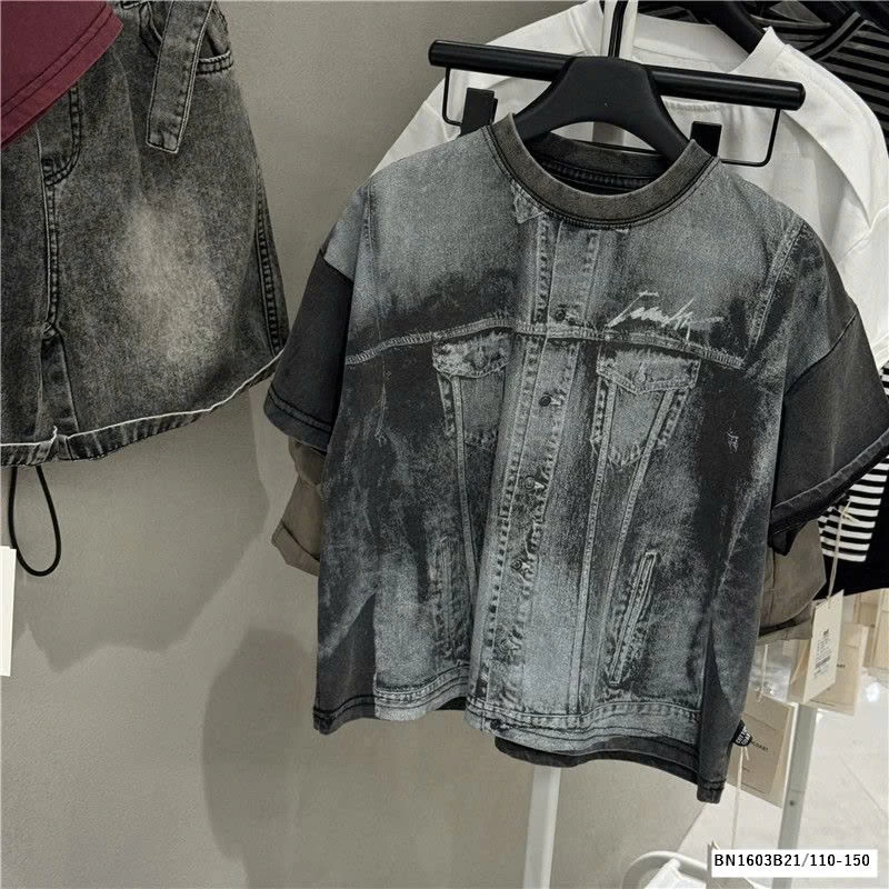 ÁO THUN LOANG GIẢ JEANS