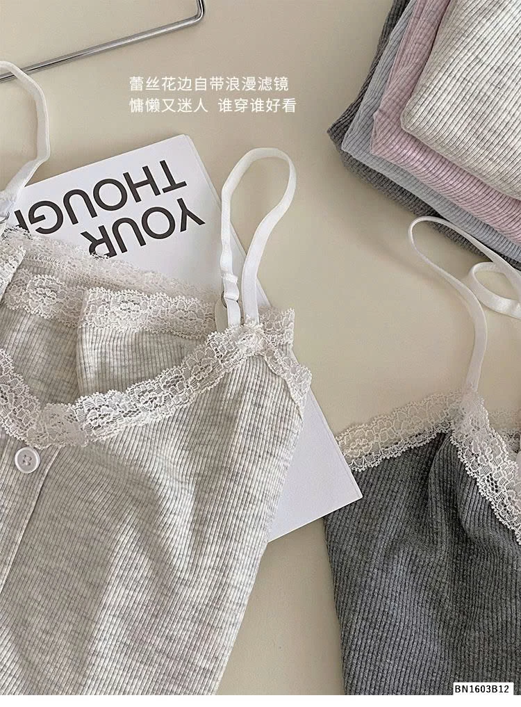 BỘ NGỦ 2 DÂY VIỀN REN CHO NỮ