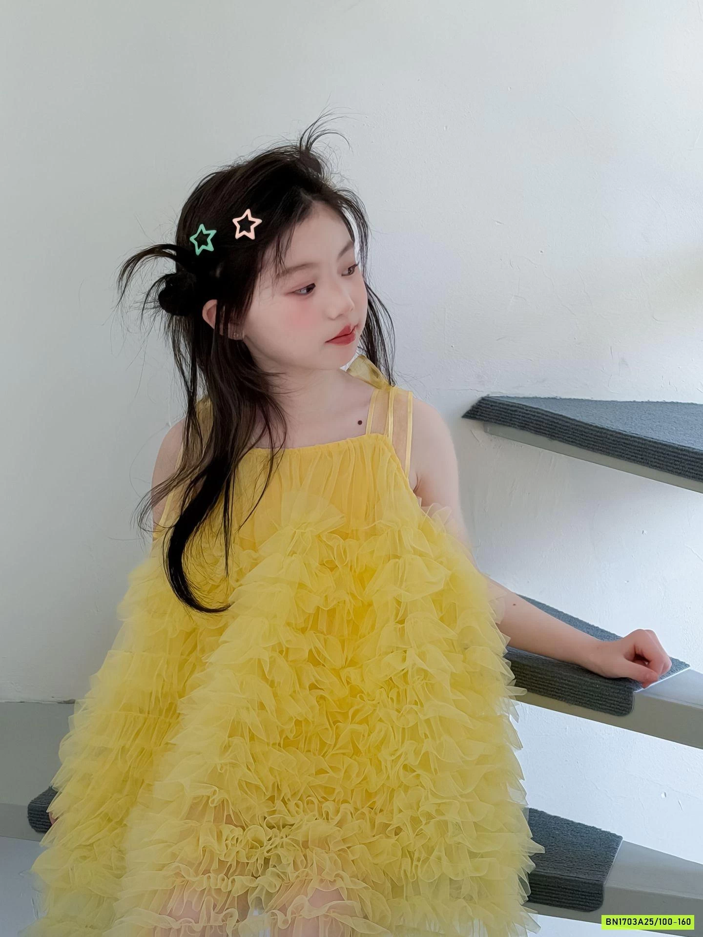 ĐẦM VOAN TUTU VÀNG 2 DÂY