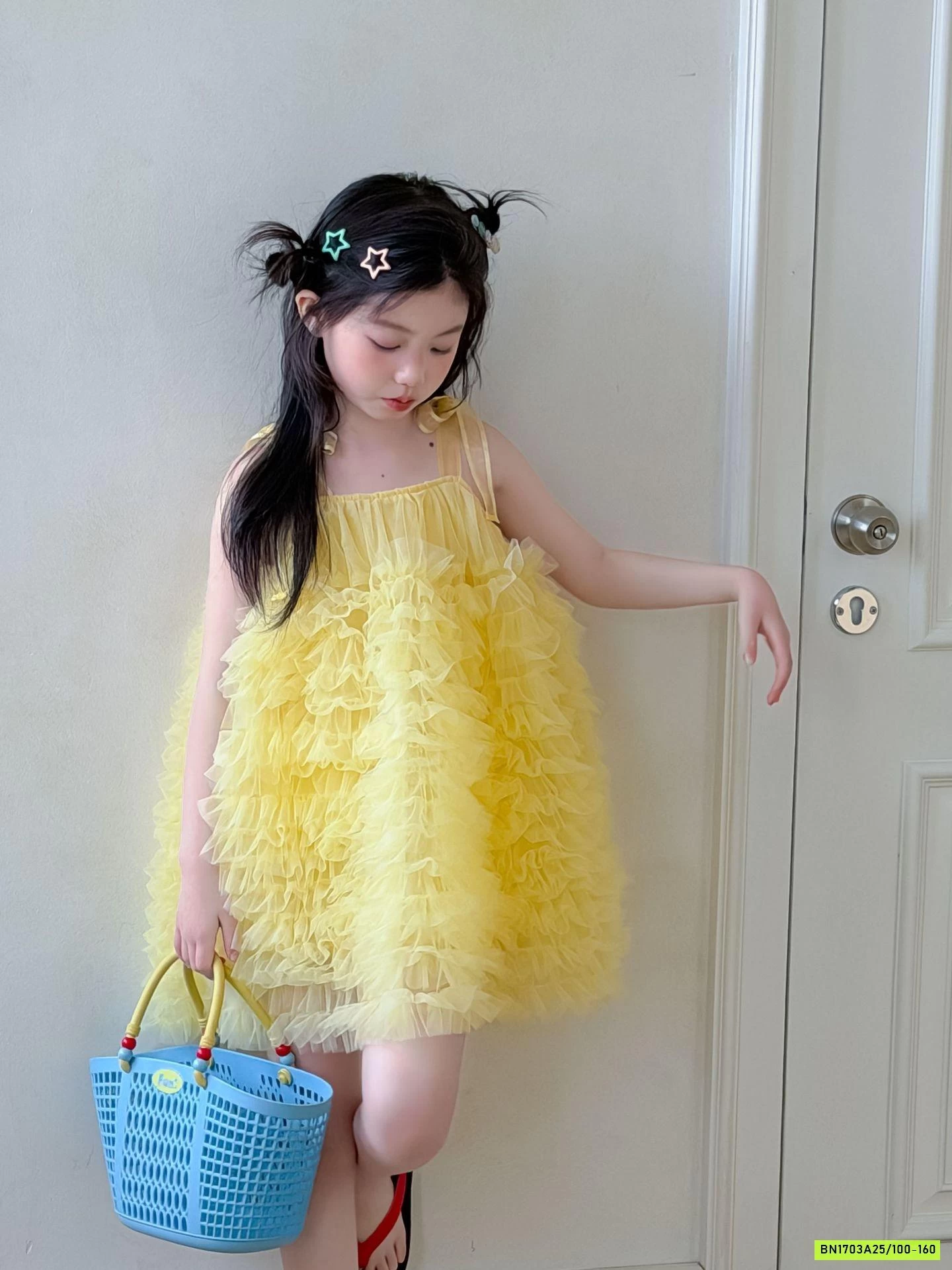 ĐẦM VOAN TUTU VÀNG 2 DÂY