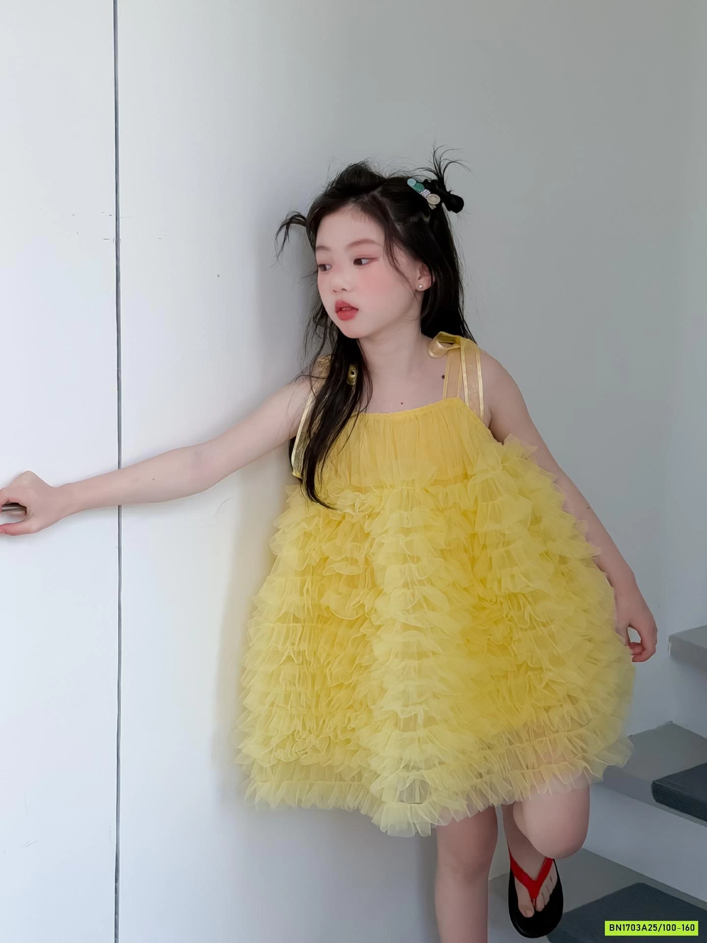 ĐẦM VOAN TUTU VÀNG 2 DÂY