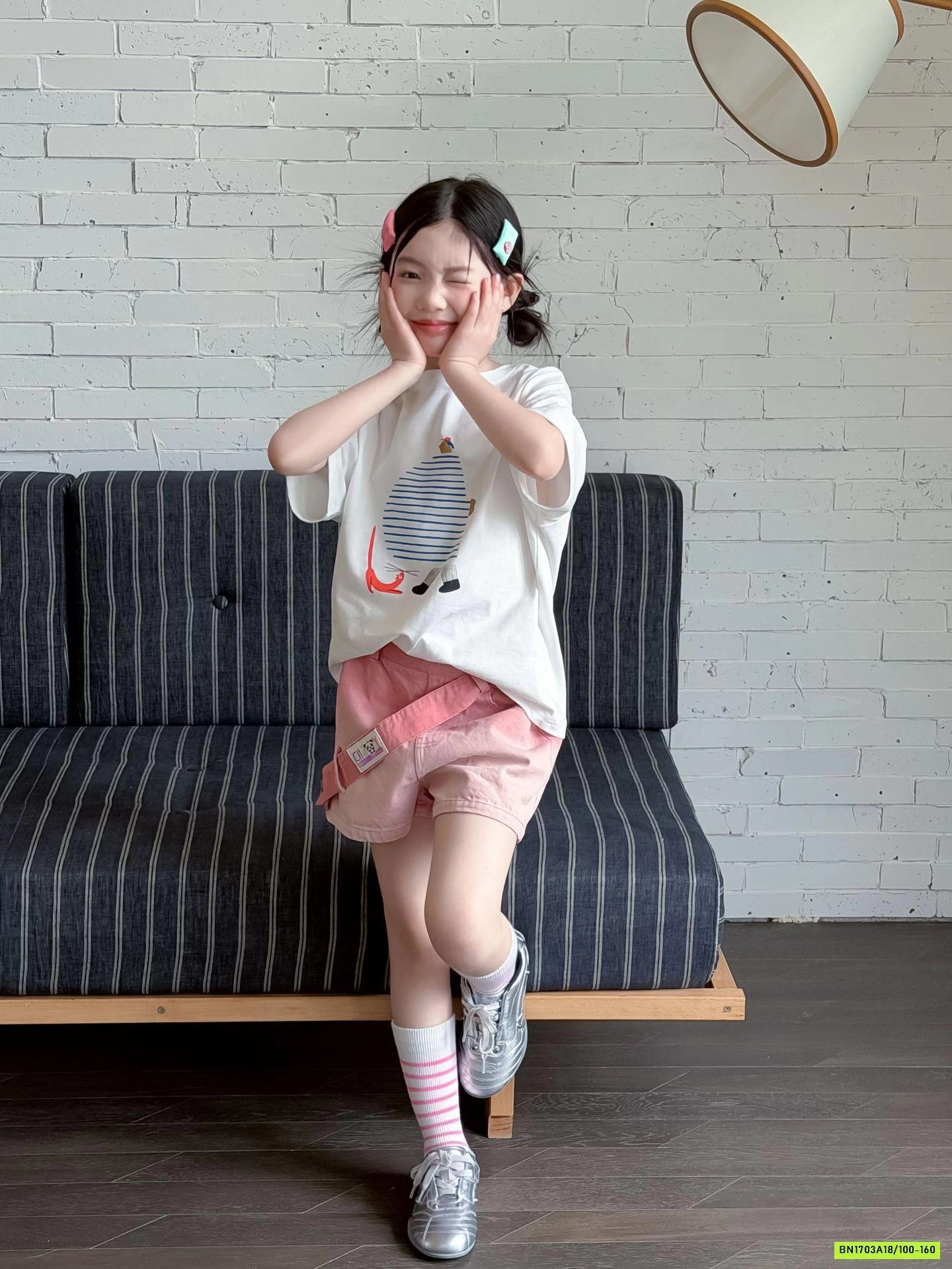 ÁO THUN MIX SHORT HỒNG LOANG