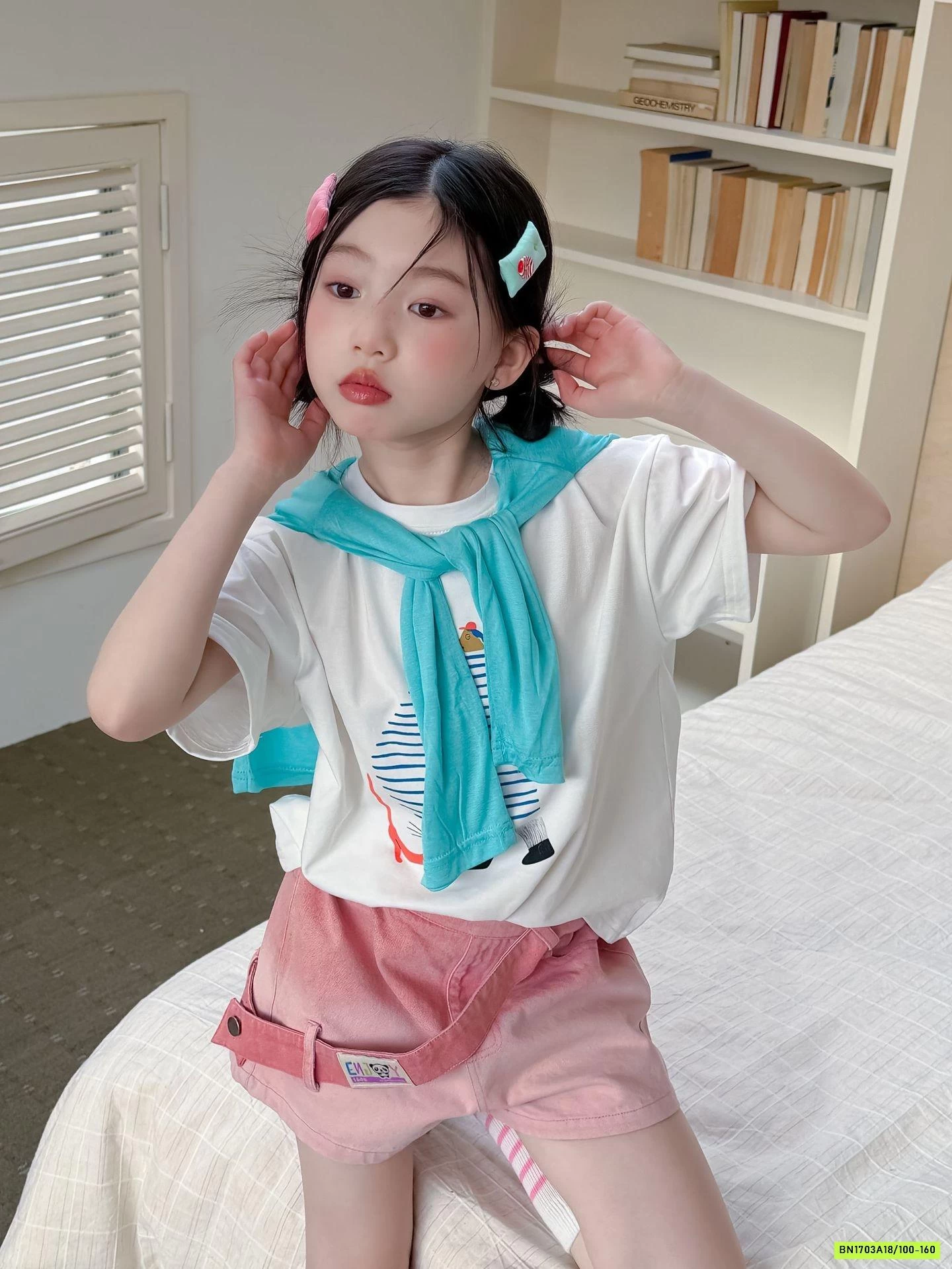 ÁO THUN MIX SHORT HỒNG LOANG