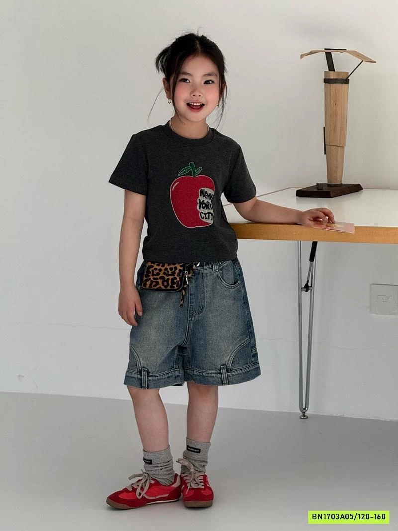 ÁO THUN TÁO MIX SHORT JEANS CÁ TÍNH