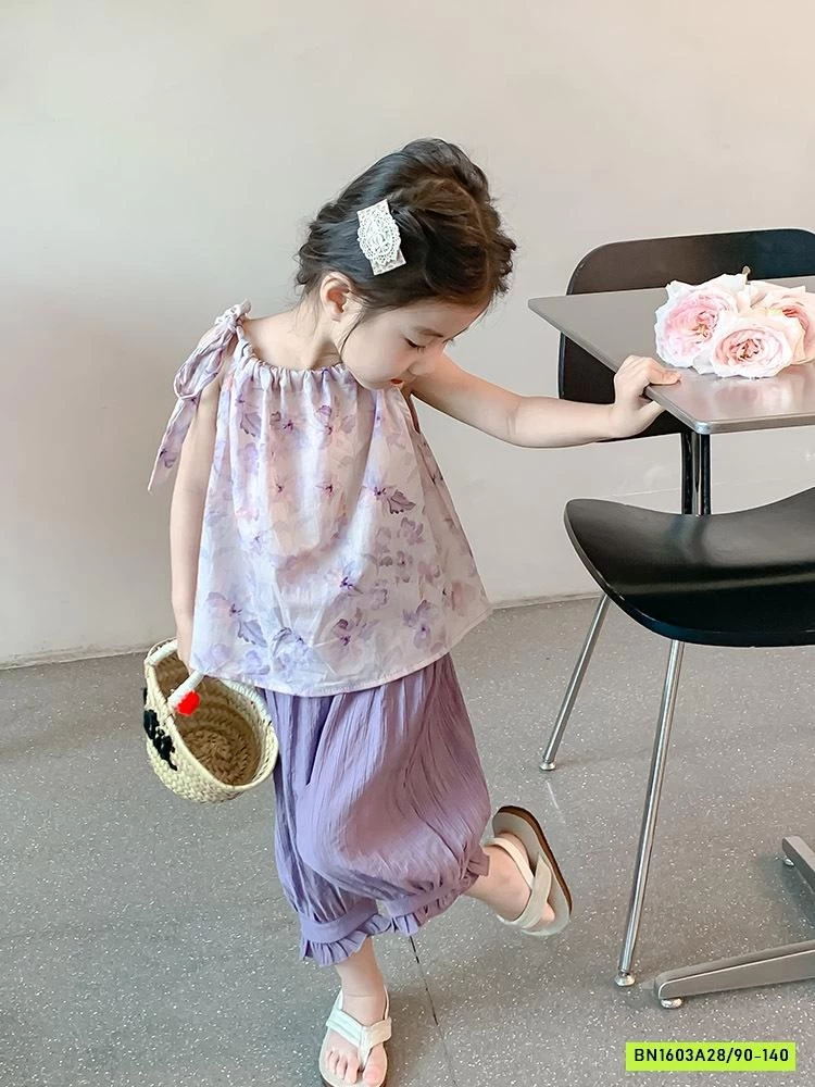 SÉT BABYDOLL HOA TÍM 2 DÂY