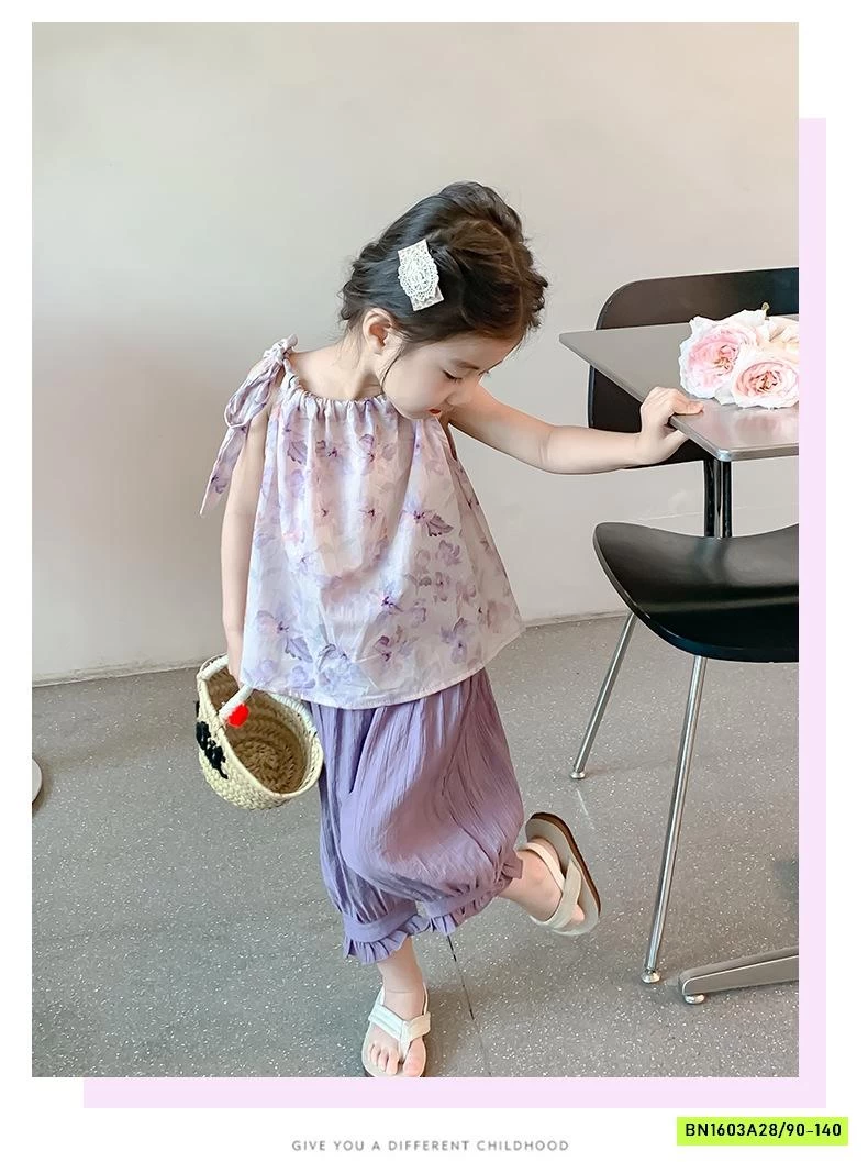 SÉT BABYDOLL HOA TÍM 2 DÂY