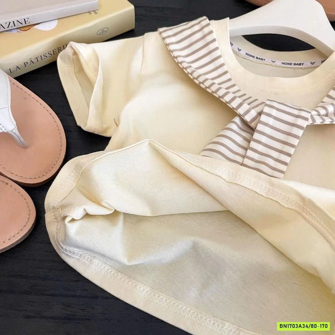 BỘ ÁO THUN KHĂN QUÀNG MIX QUẦN SUÔNG