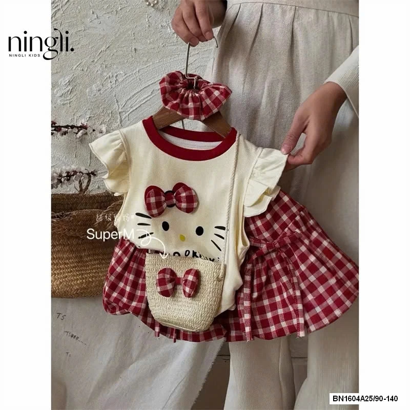 SÉT ĐỎ KITTY KÈM TÚI