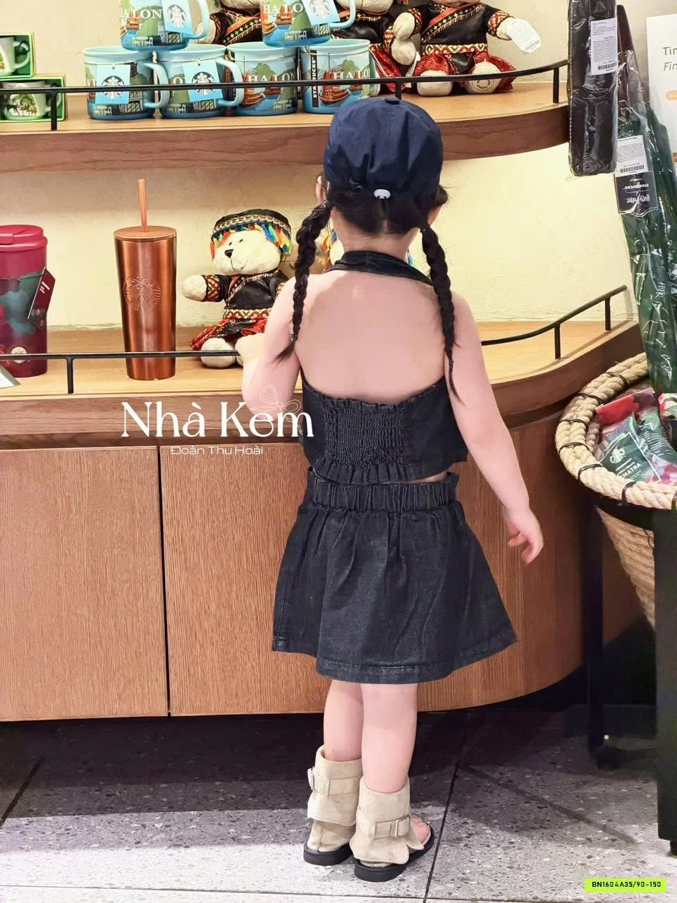 SÉT VÁY JEANS HỞ LƯNG T&QKIDS