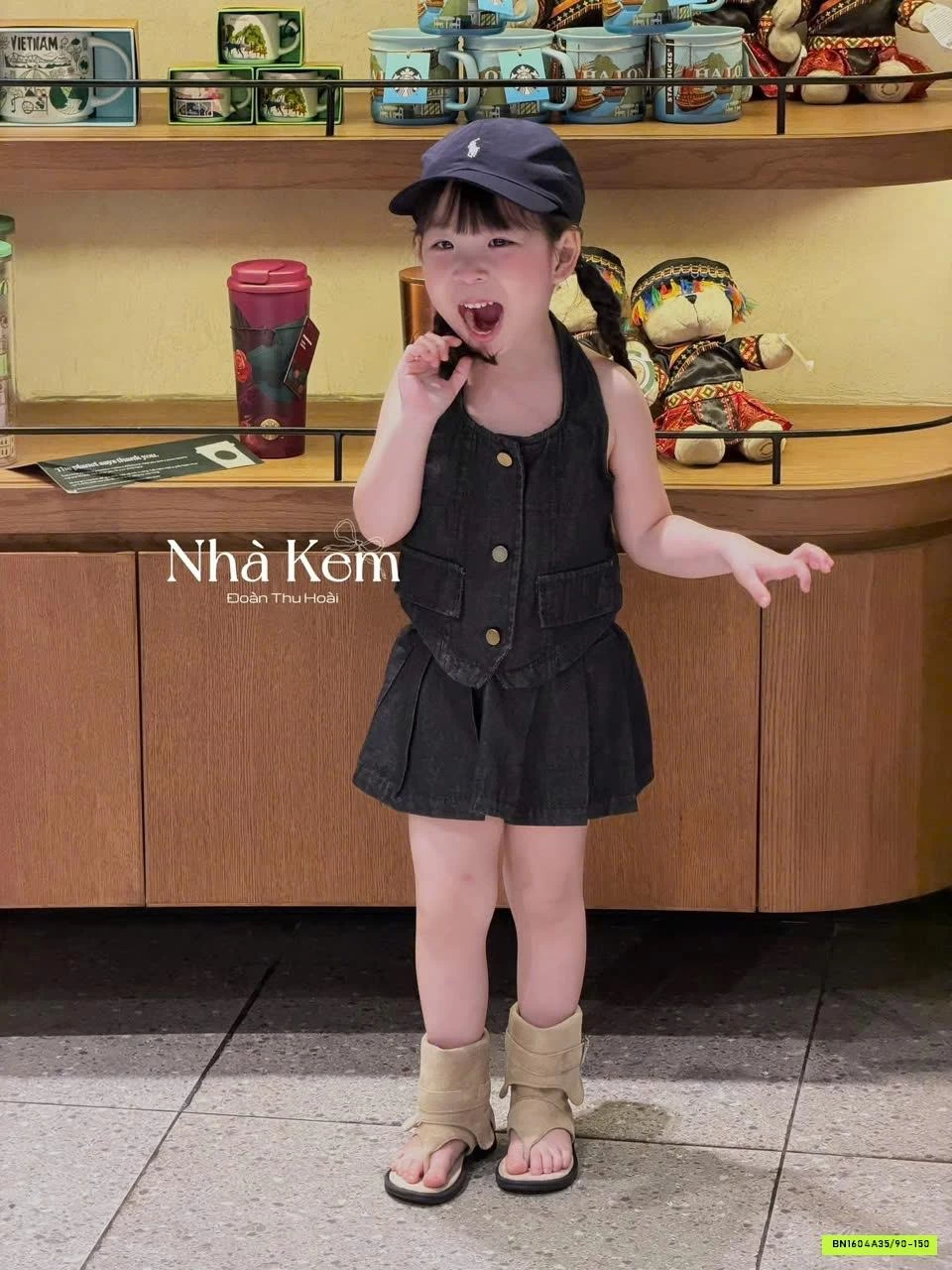 SÉT VÁY JEANS HỞ LƯNG T&QKIDS