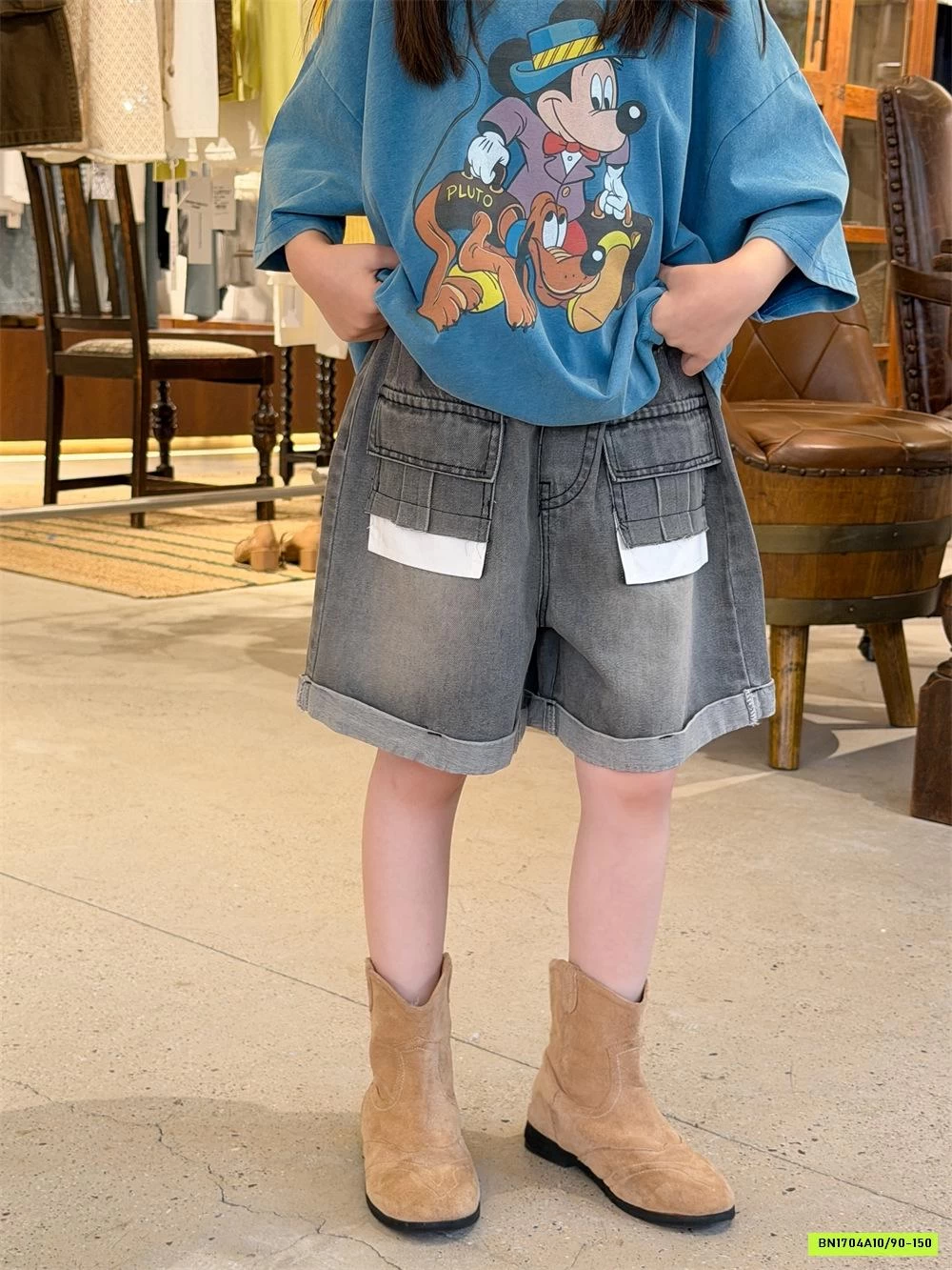 SHORT JEANS TÚI NGƯỢC CÁ TÍNH XDJ