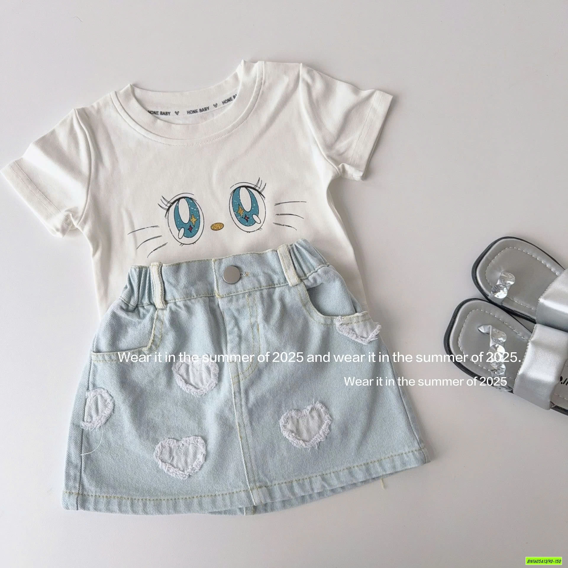 CV JEANS THÊU TRÁI TIM T&QKIDS