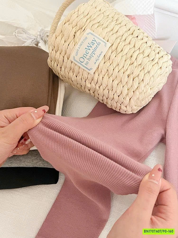 LEGGING NỈ TRƠN MÀU 24S083 AMBB