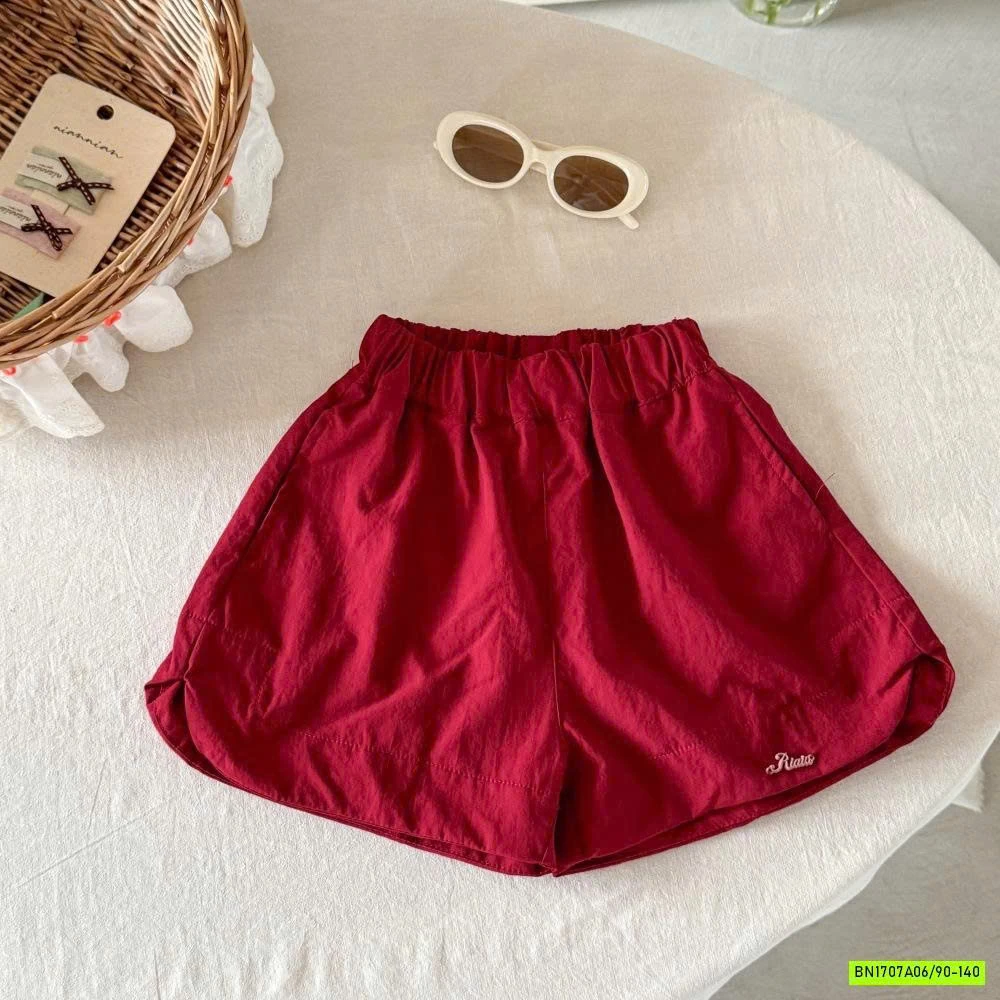 SHORT GIÓ CẠP CHUN TRƠN MÀU