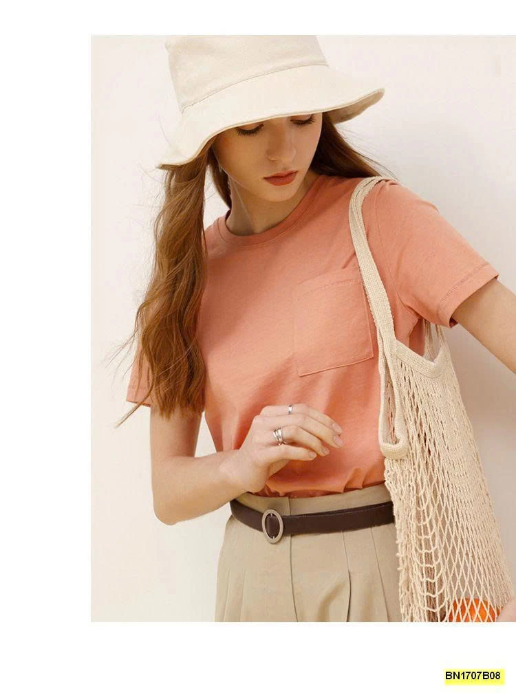 ÁO THUN TRƠN TÚI NGỰC  CANVAUS