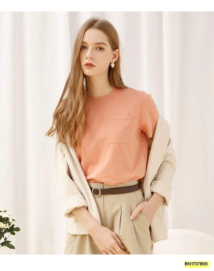 ÁO THUN TRƠN TÚI NGỰC  CANVAUS