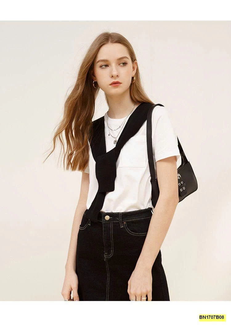 ÁO THUN TRƠN TÚI NGỰC  CANVAUS