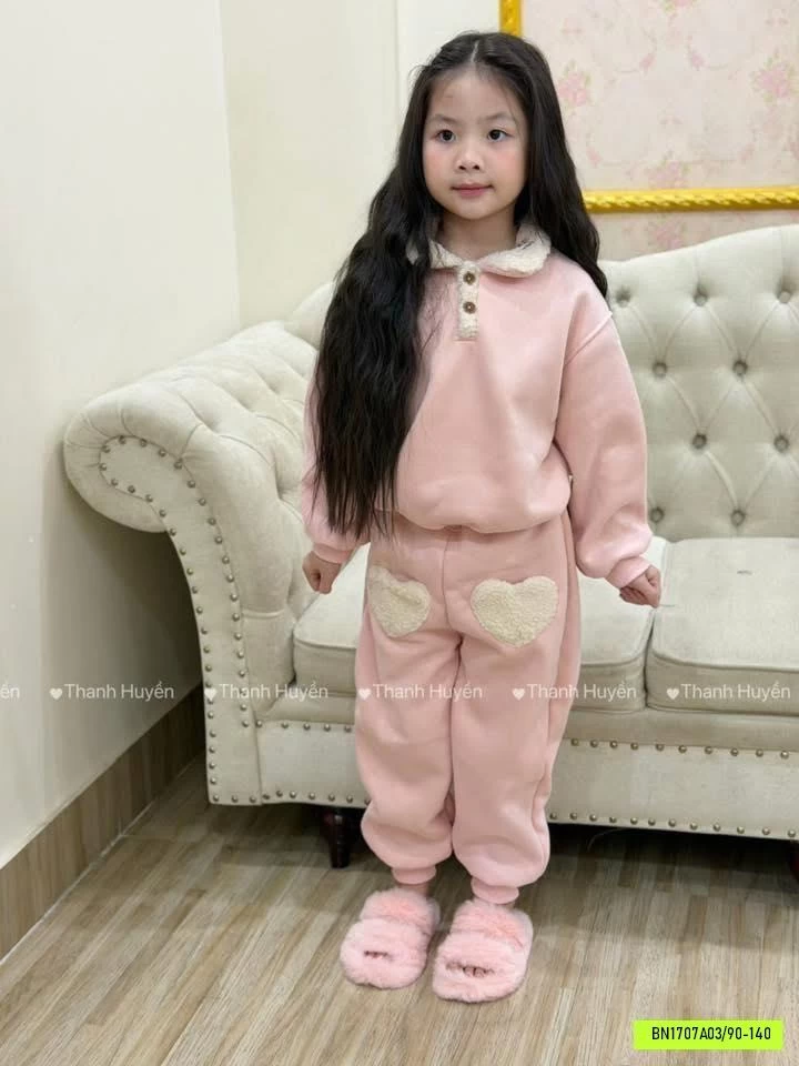 SÉT NỈ HỒNG LÓT LÔNG CỪU SALEEE