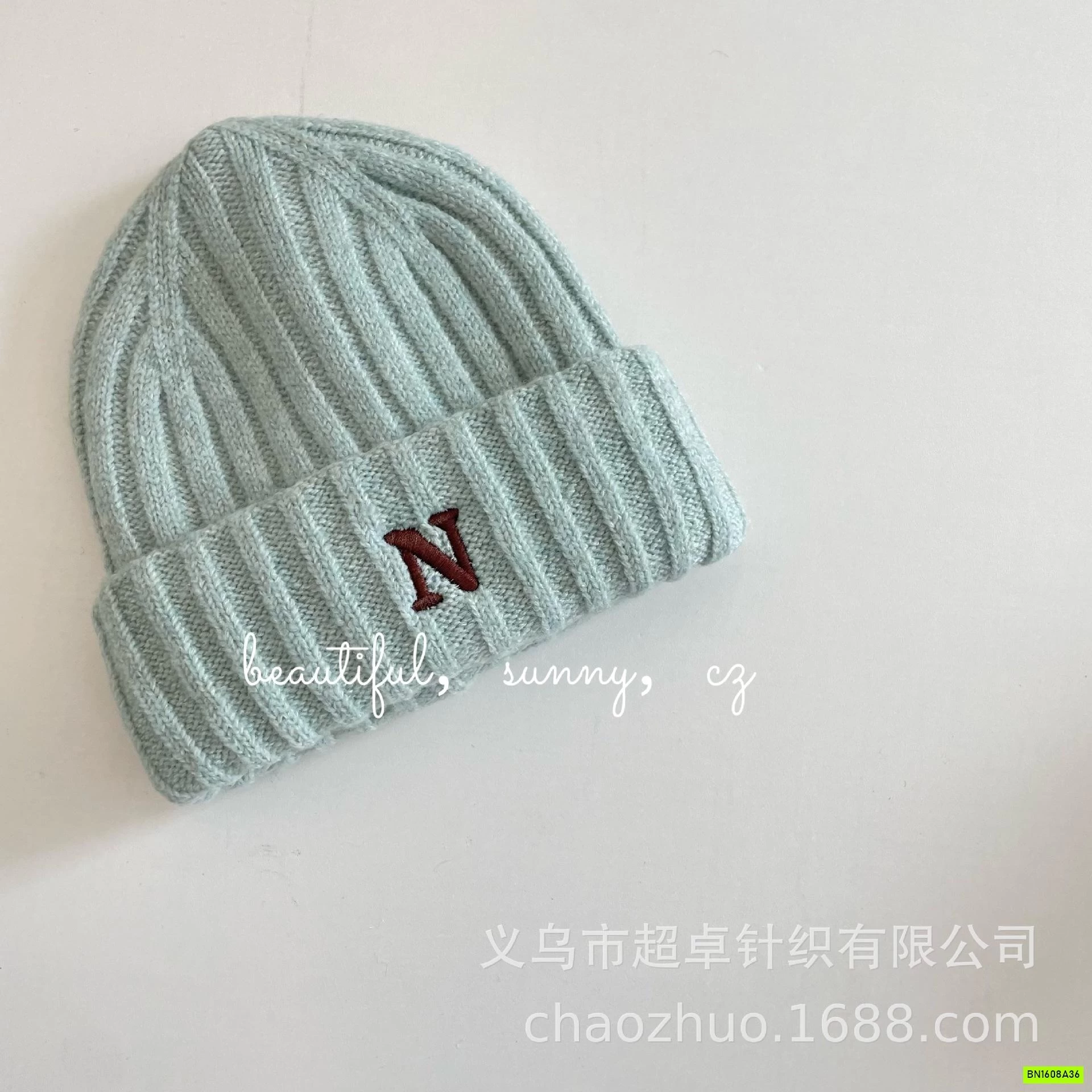 MŨ LEN THÊU CHỮ N