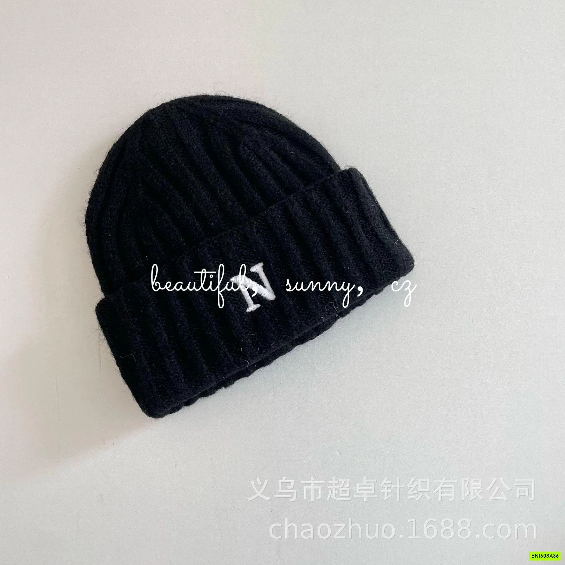 MŨ LEN THÊU CHỮ N