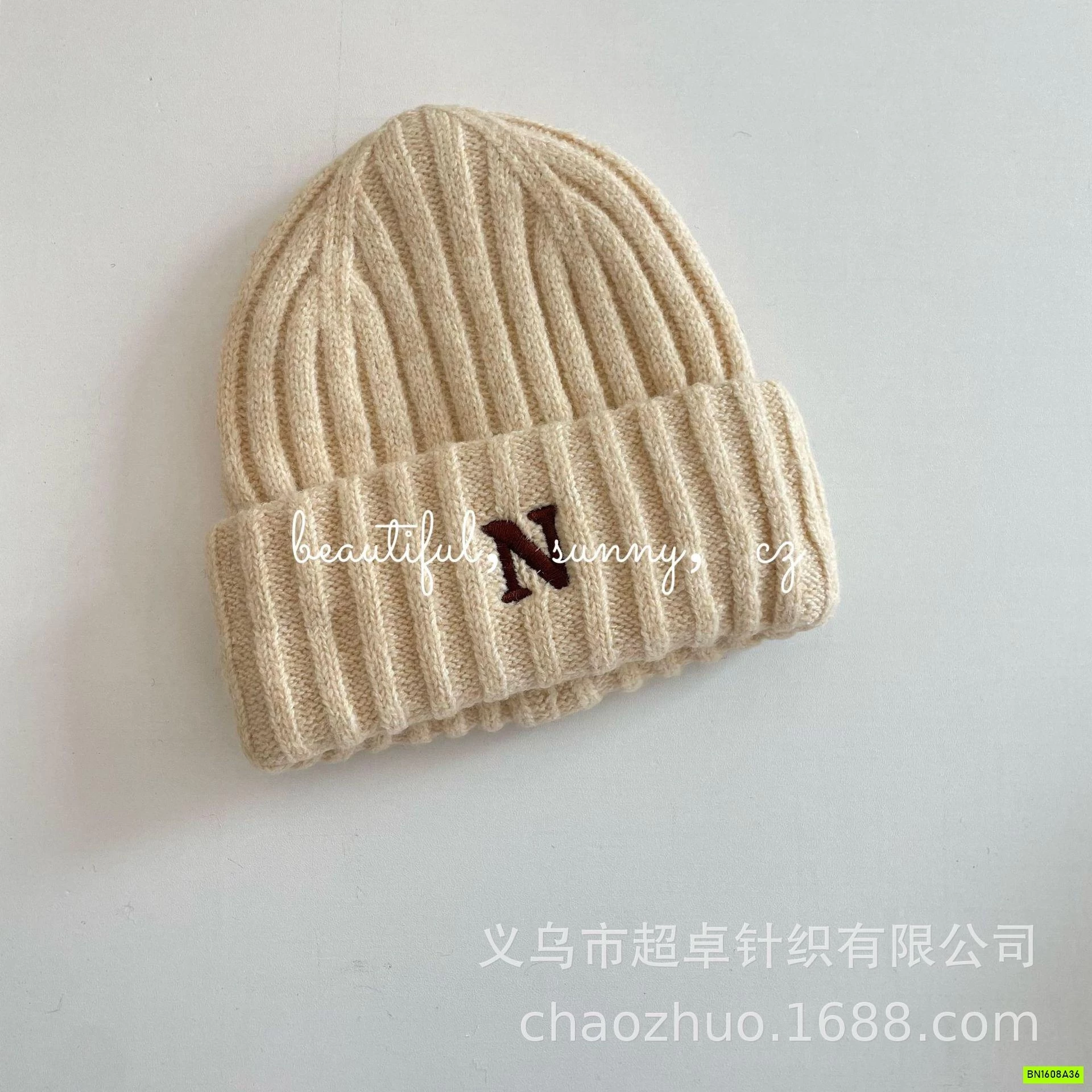 MŨ LEN THÊU CHỮ N