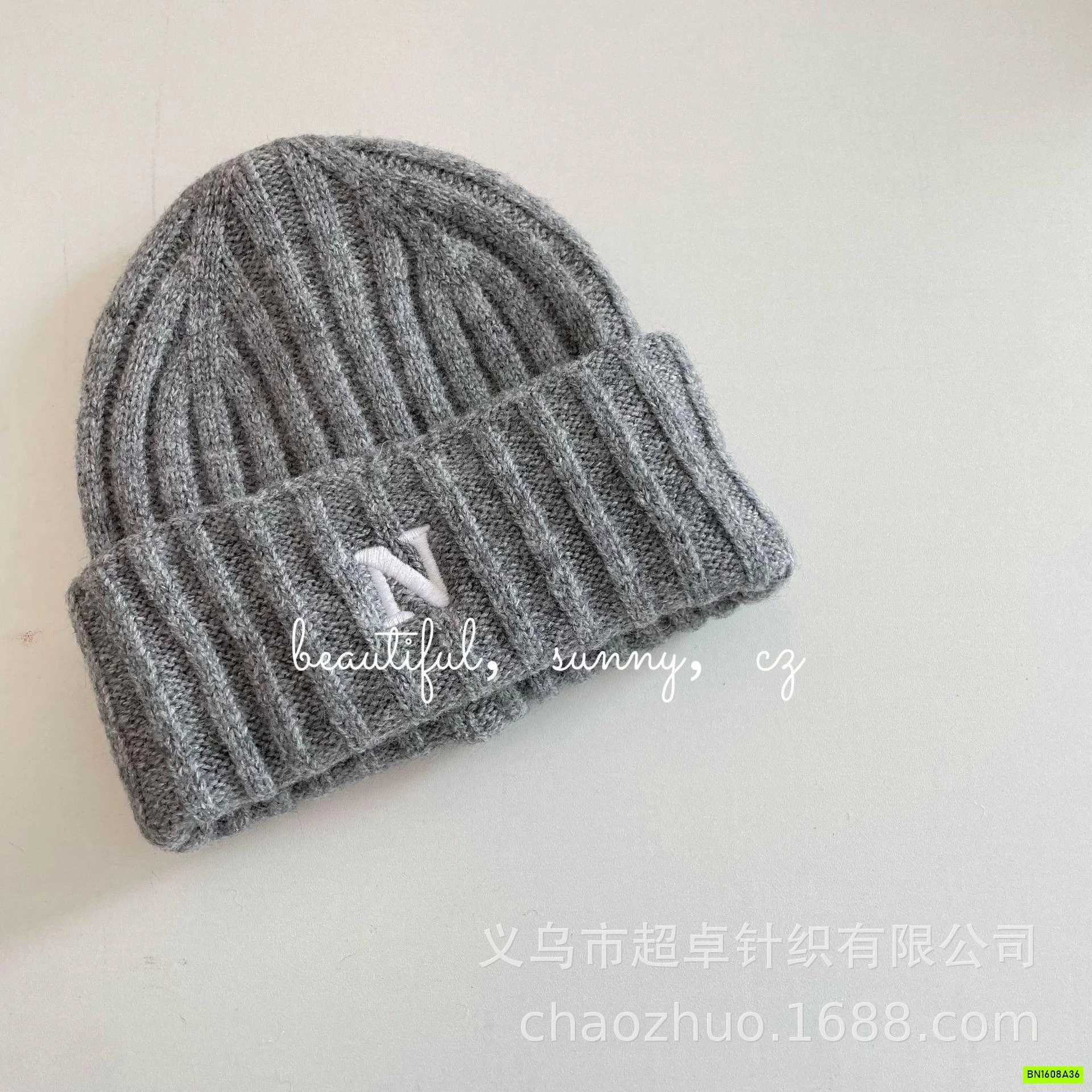 MŨ LEN THÊU CHỮ N