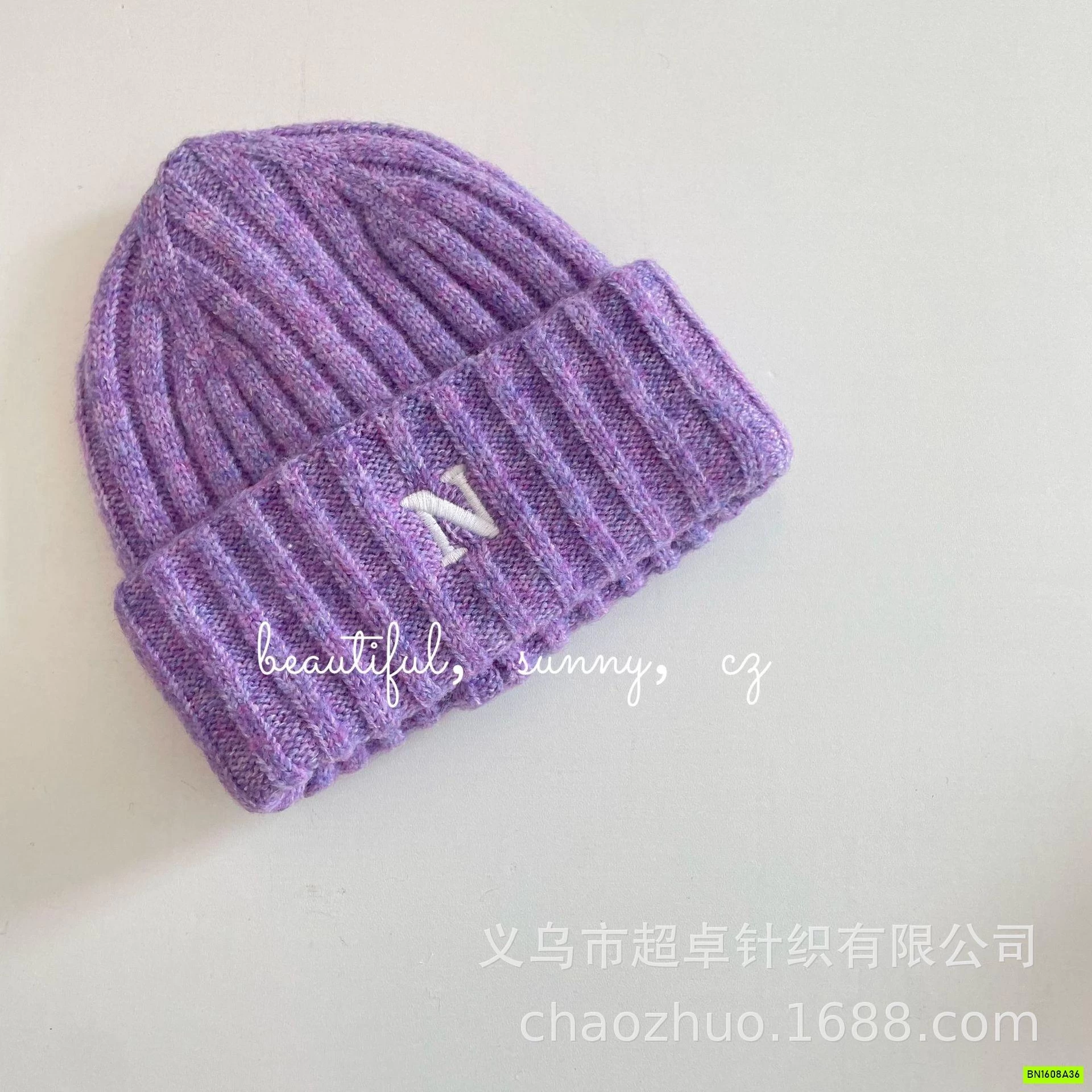 MŨ LEN THÊU CHỮ N