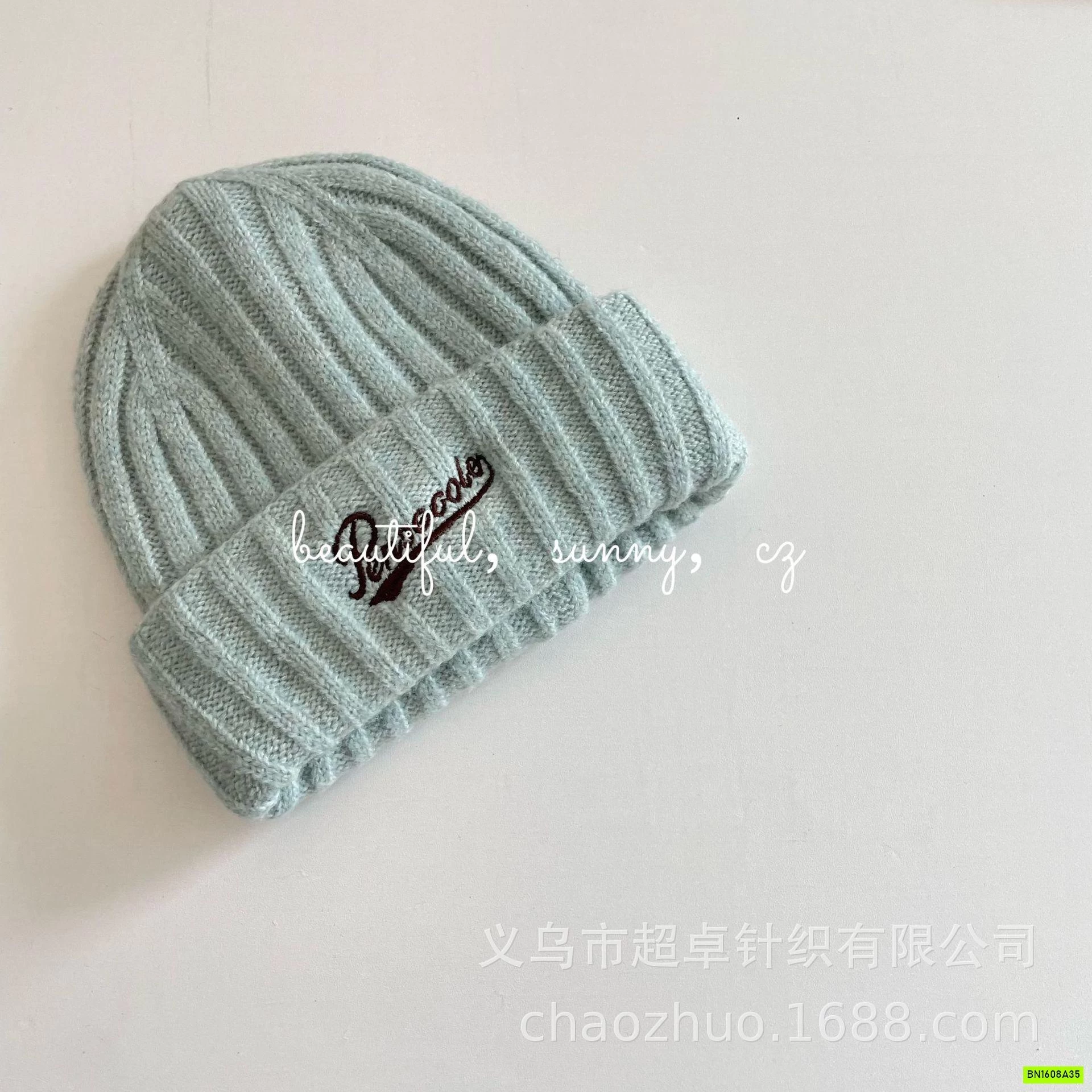 MŨ LEN GÂN TO THÊU CHỮ