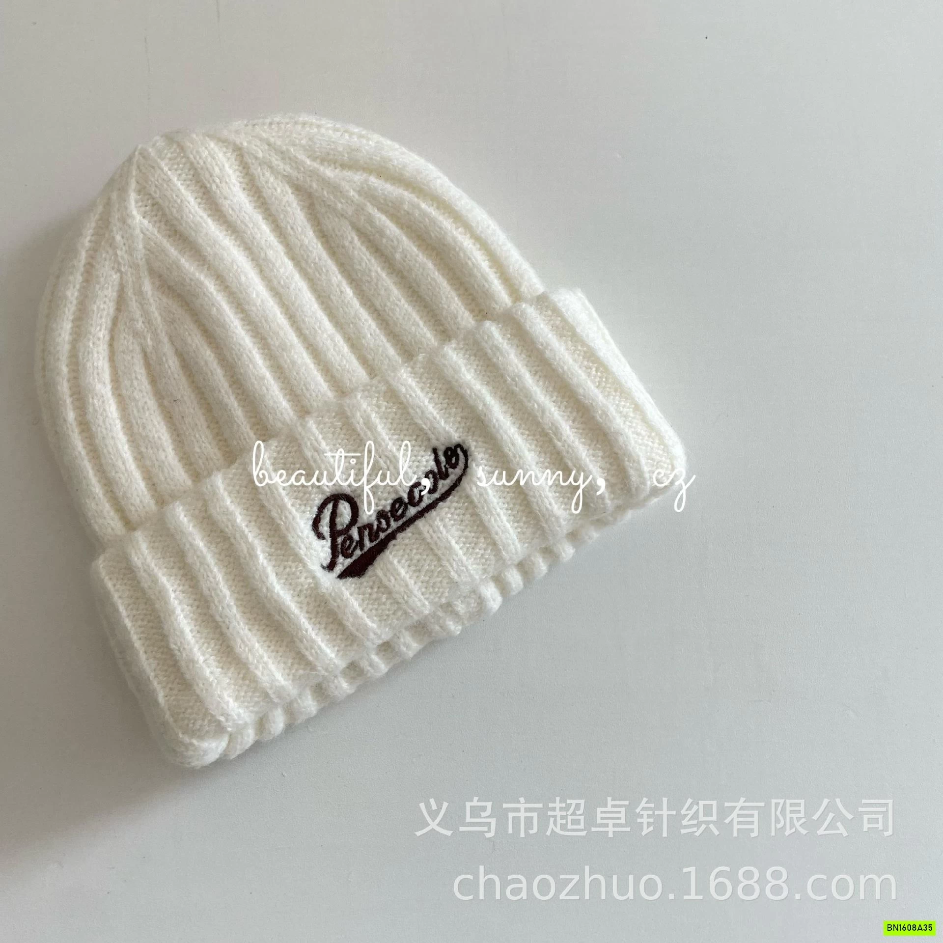 MŨ LEN GÂN TO THÊU CHỮ