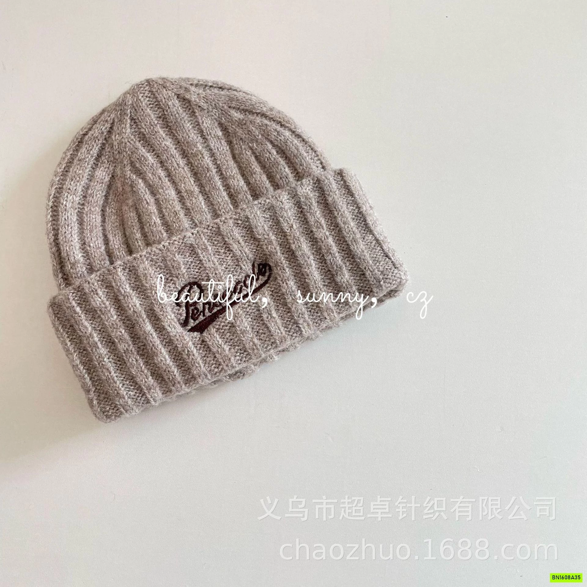 MŨ LEN GÂN TO THÊU CHỮ