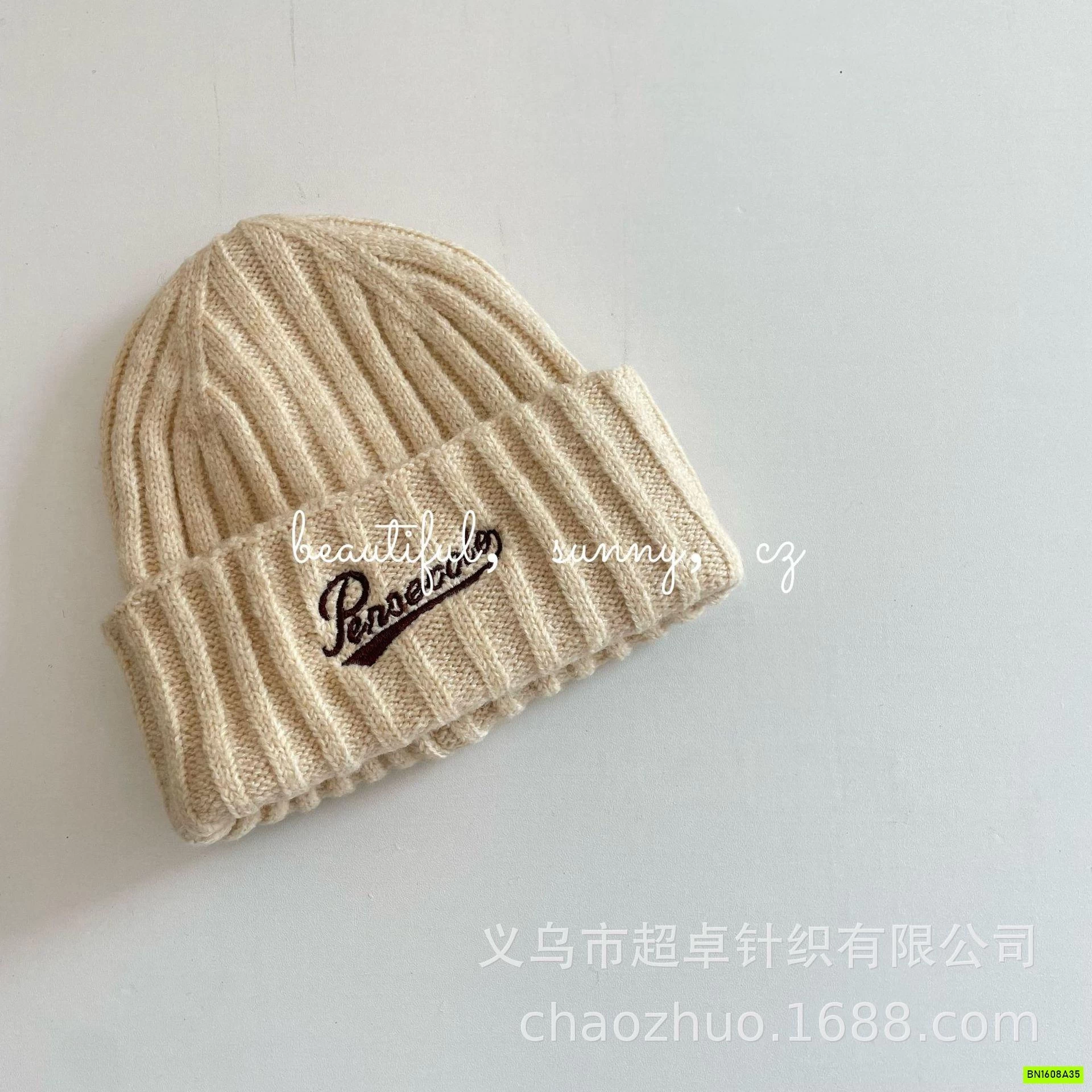 MŨ LEN GÂN TO THÊU CHỮ