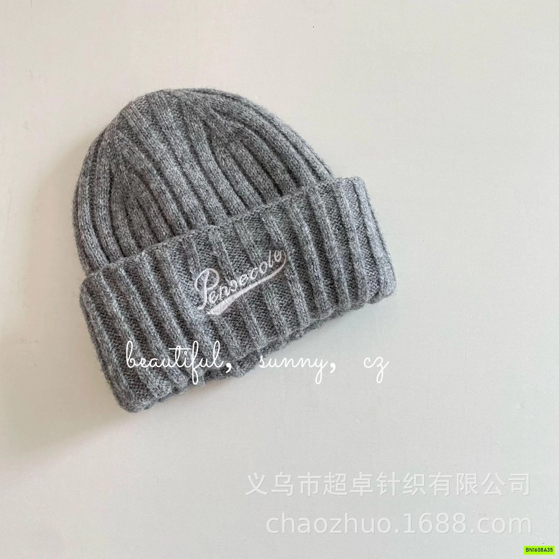 MŨ LEN GÂN TO THÊU CHỮ