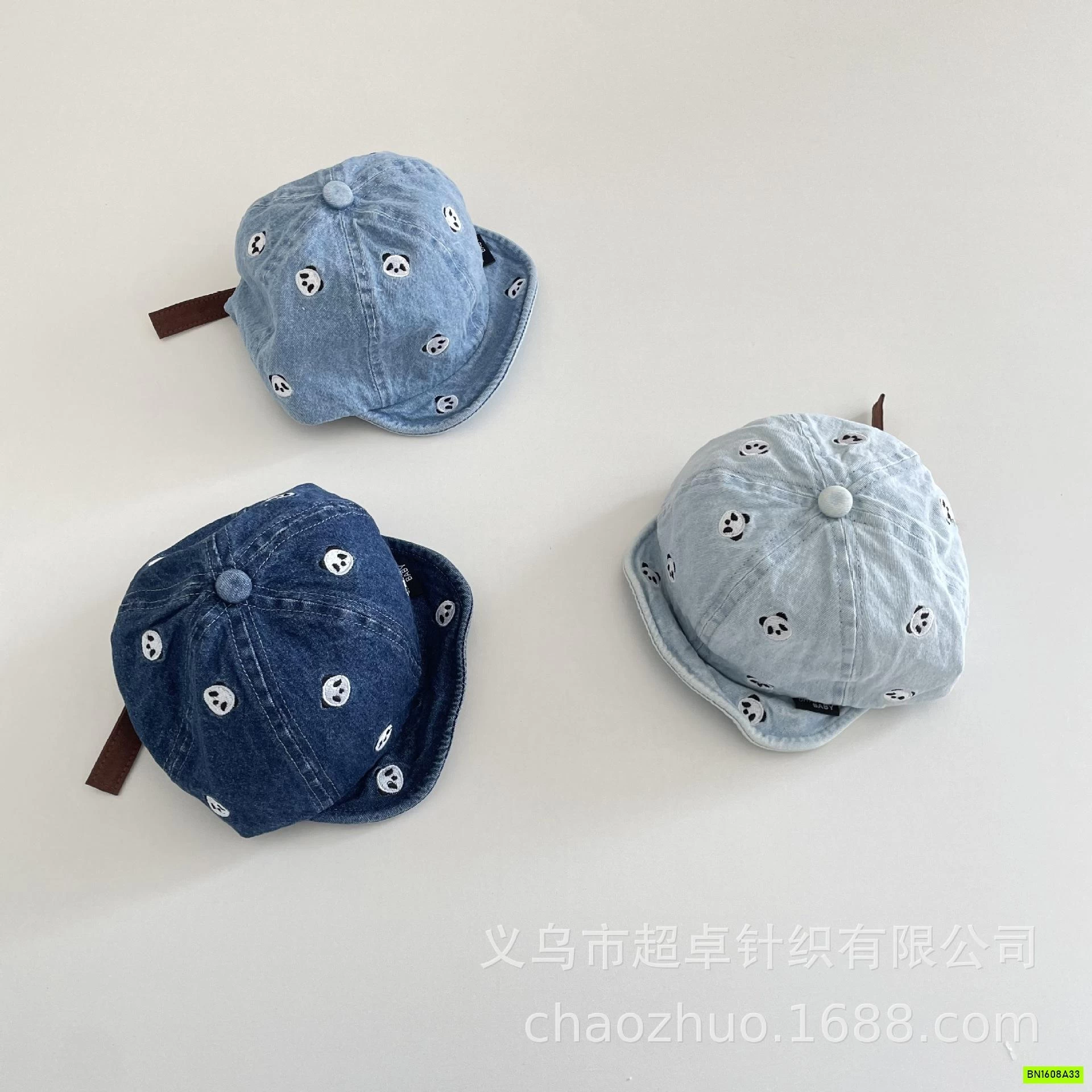 MŨ LƯỠI TRAI MỀM THÊU GẤU PANDA