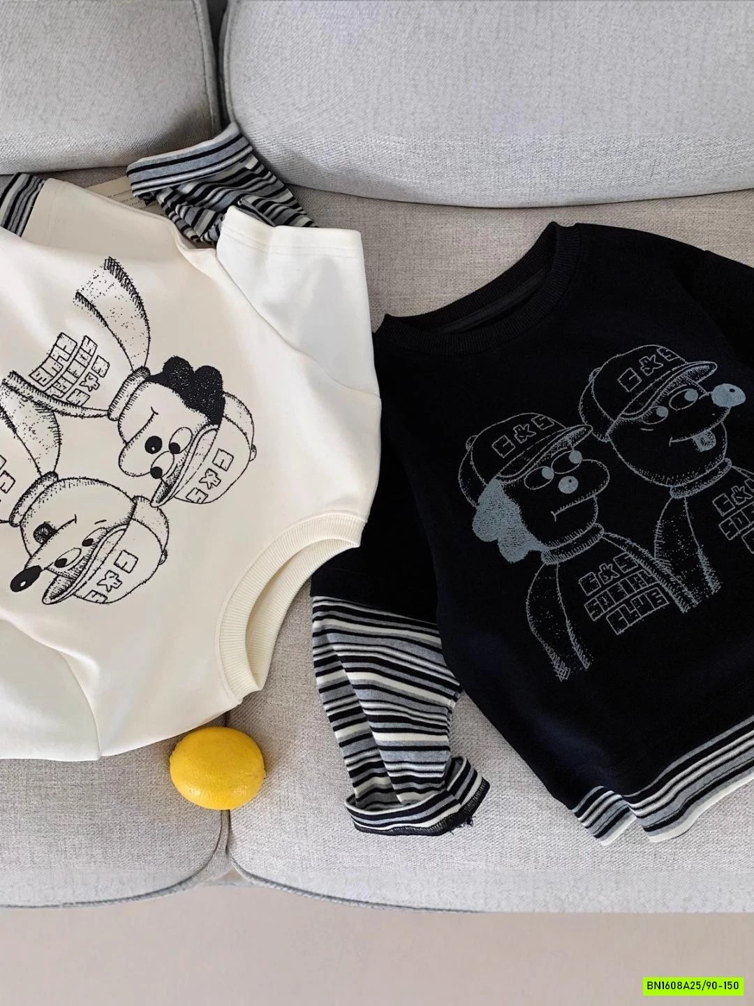 ÁO THUN CÚN GIẢ 2 LỚP TAY KẺ