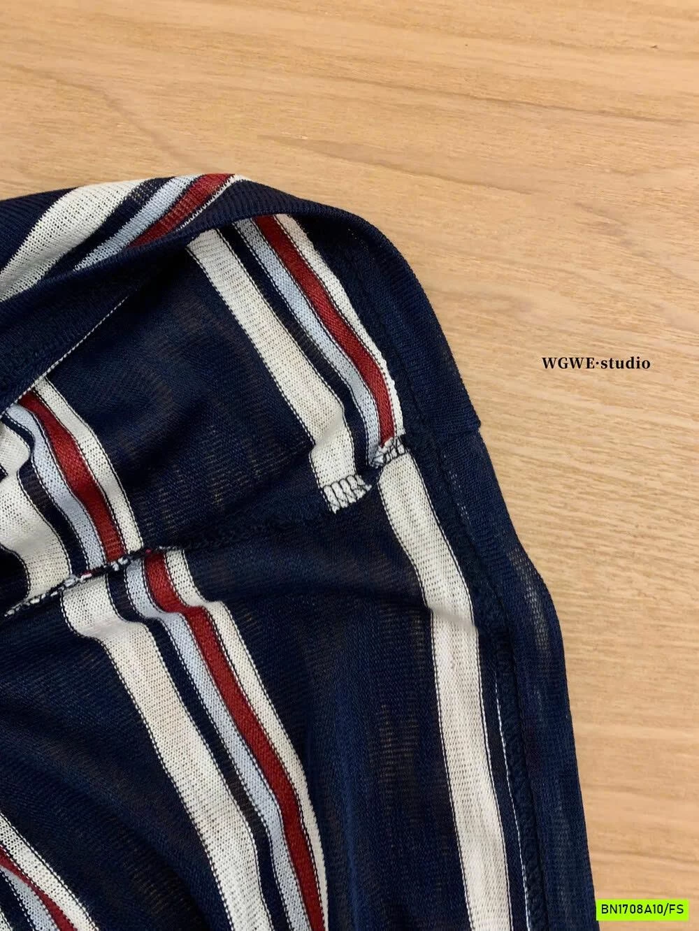 ÁO THUN GIẤY KẺ DÀI TAY WGWE6833