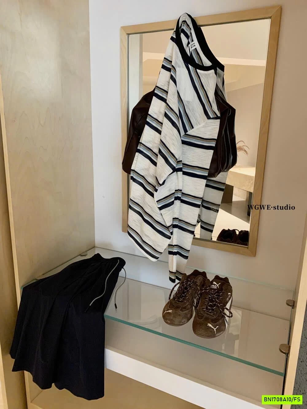 ÁO THUN GIẤY KẺ DÀI TAY WGWE6833