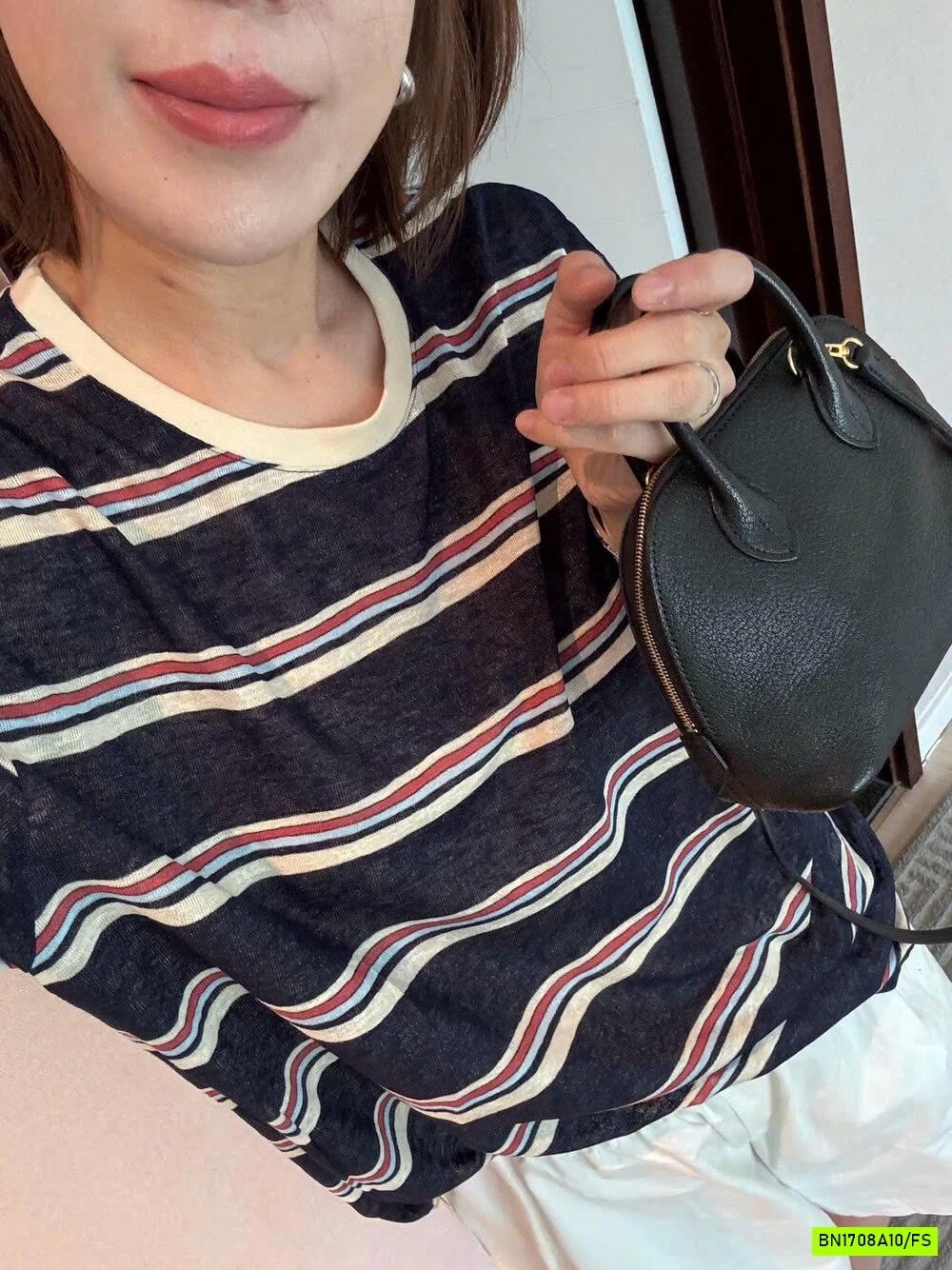 ÁO THUN GIẤY KẺ DÀI TAY WGWE6833