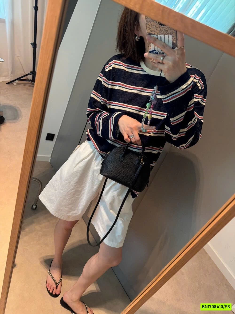 ÁO THUN GIẤY KẺ DÀI TAY WGWE6833