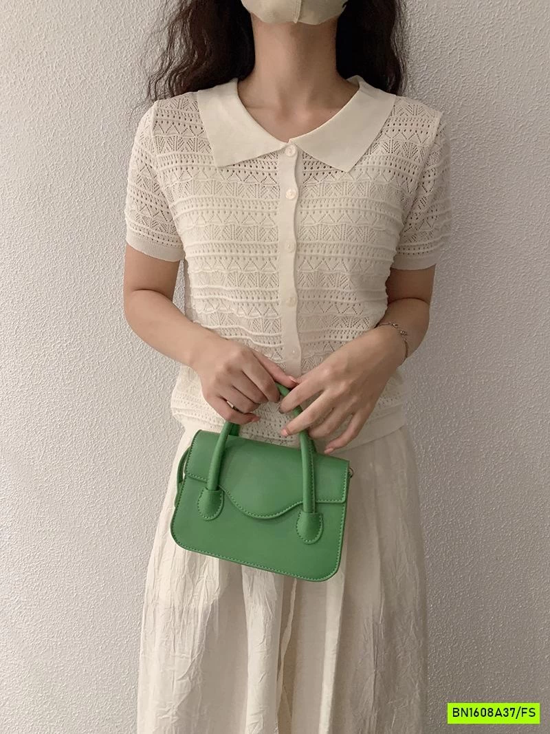 POLO DỆT CÚC TRƯỚC NGẮN TAY