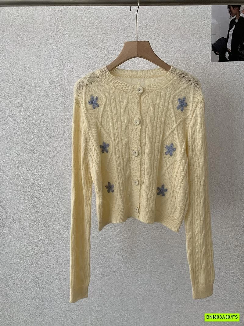 CARDIGAN LEN THÊU HOA